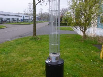 Patioheater met glazen vlambuis Patioheater met glazen vlambuis